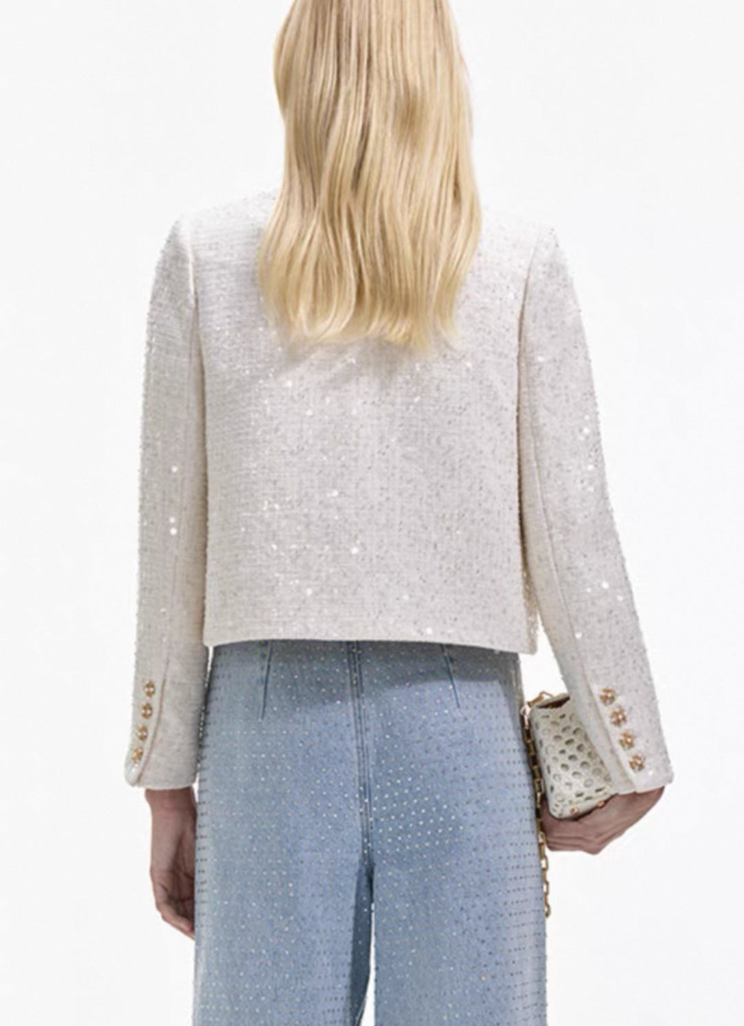 SP Ivory Sequin Boucle Mini Dress | Jacket | Set