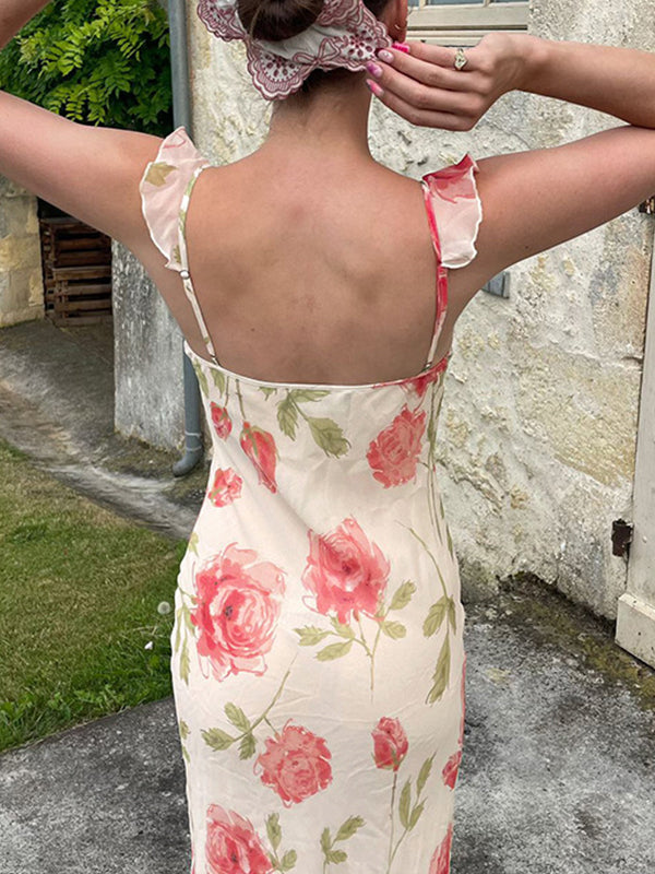 RP Gemma Silk Midi Dress in Pink Floyd Floral