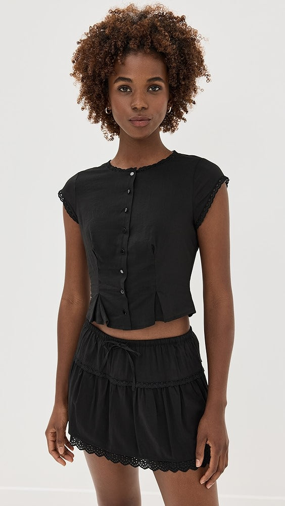 Ref Valetta Two Piece | Top Mini Skirt | Cotton-Viscose Set