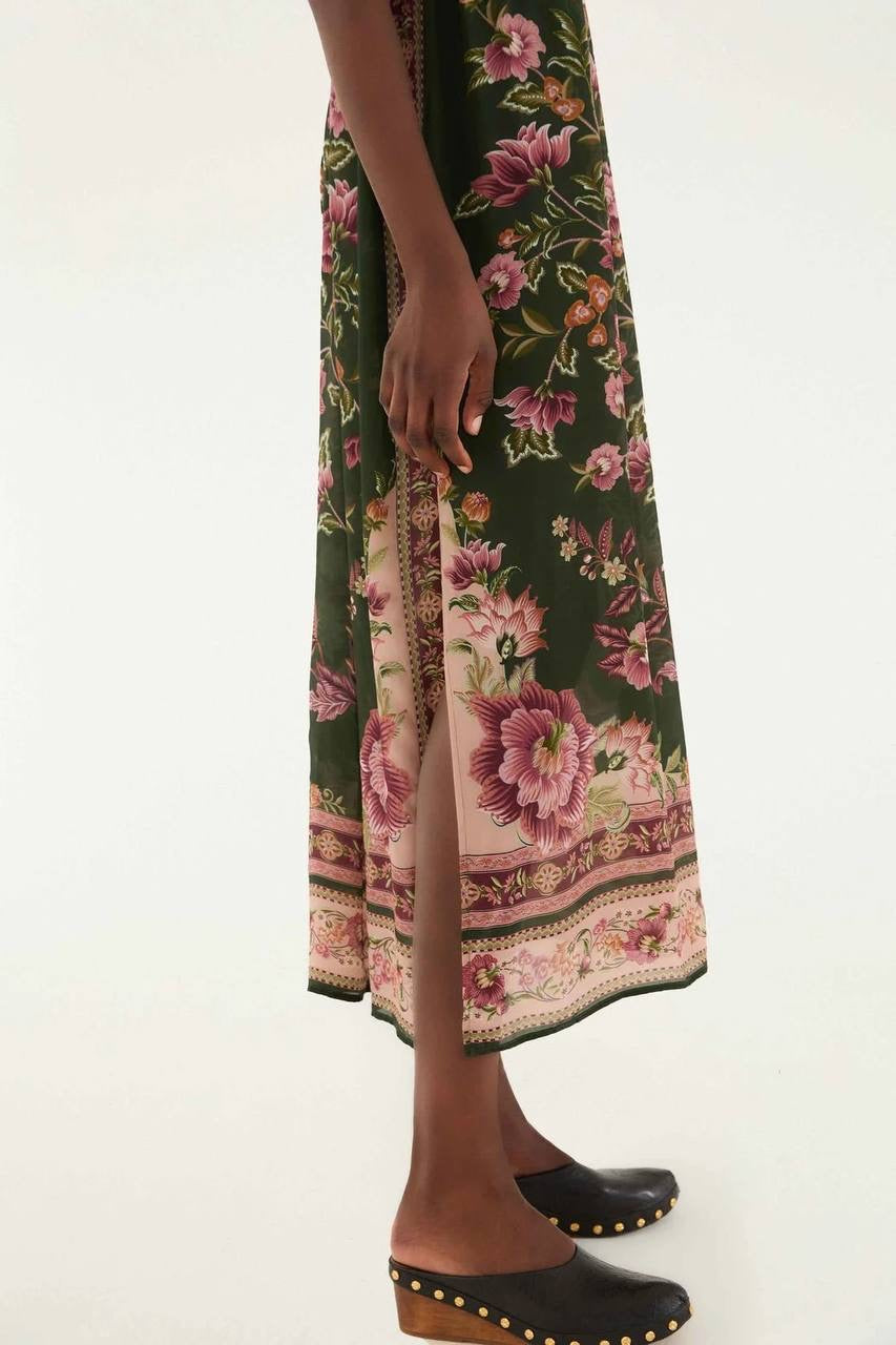 FR Flowering Garden Viscose Midi Dress