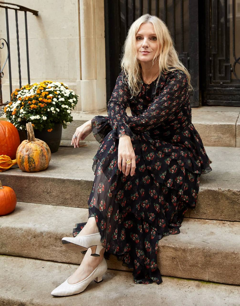 DN Ciara Silk Georgette Tiered Maxi Dress