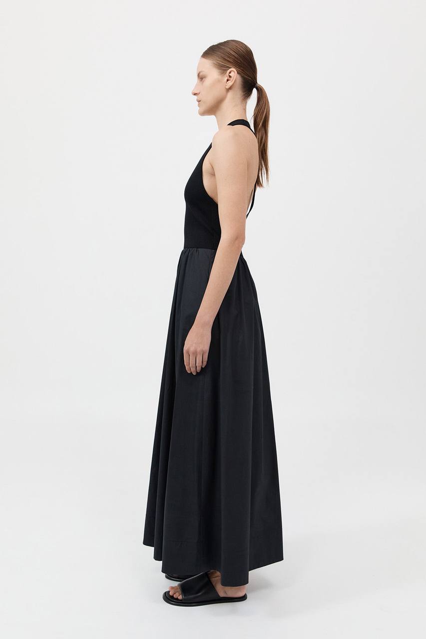 SA Plunge Neck Midi Maxi Dress