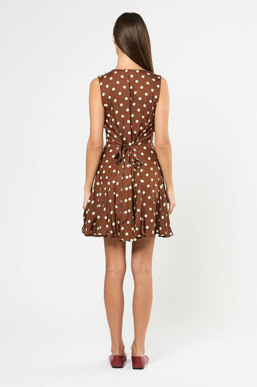 DN Aubrey Silk-Viscose Polka Dot Mini Dress