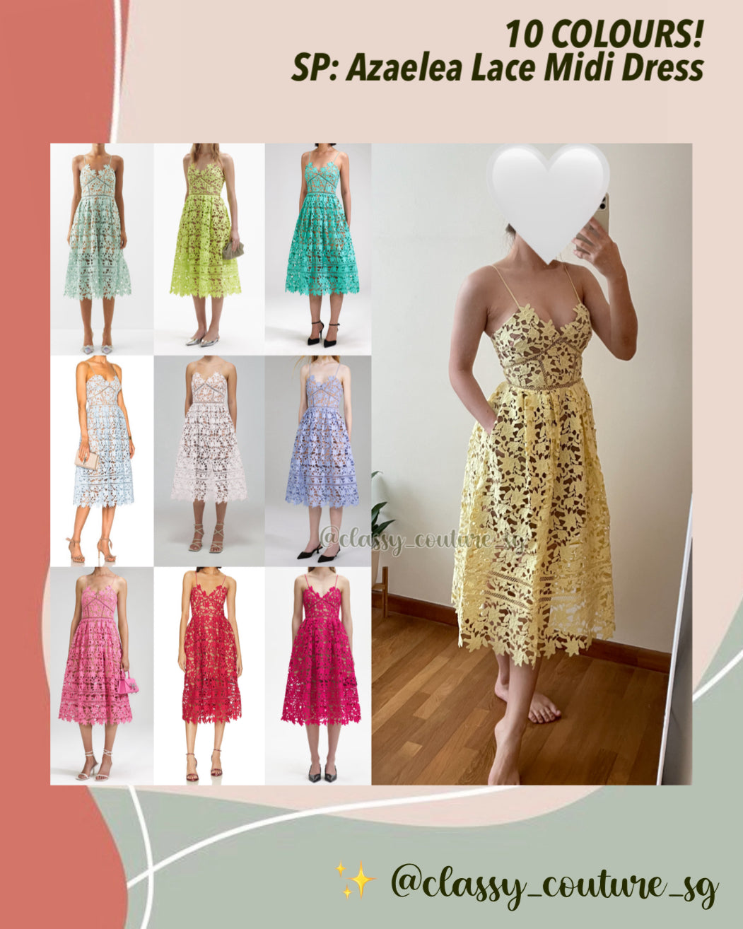10 COLOURS! SP Azaelea Lace Midi Dress