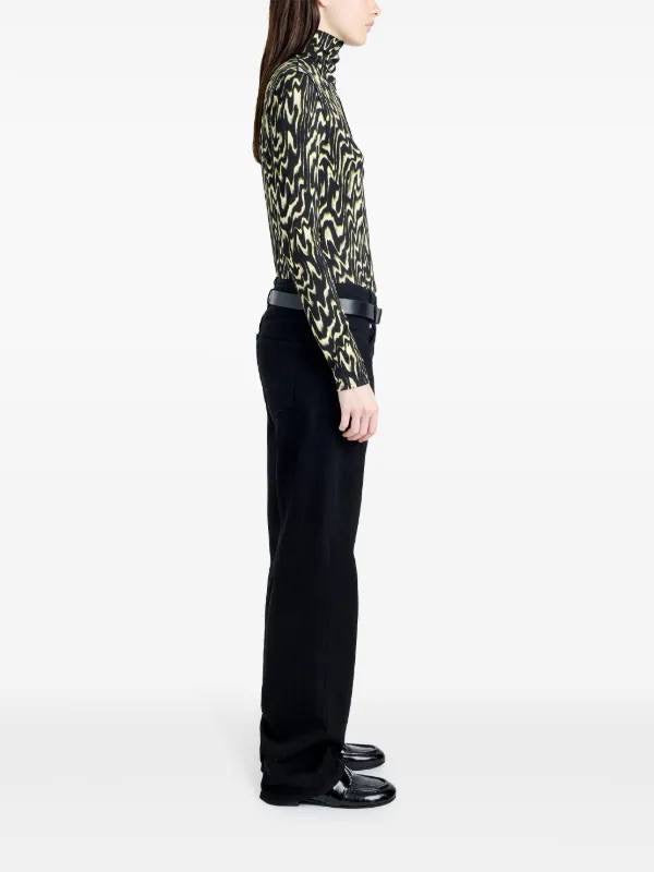 PS Audrey Printed Jersey Turtleneck Top