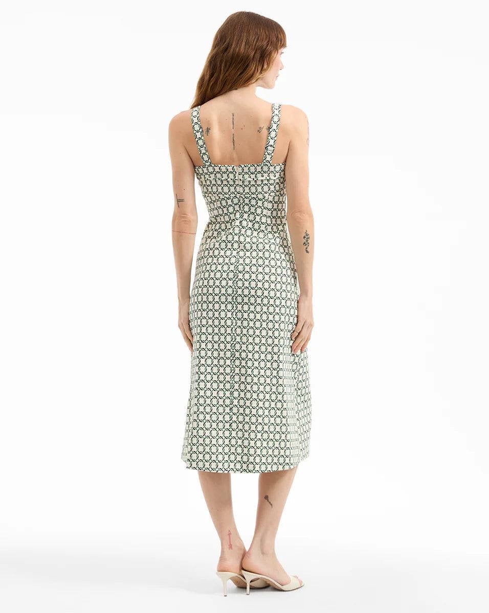 VB Colleen Linen-Blend Midi Dress
