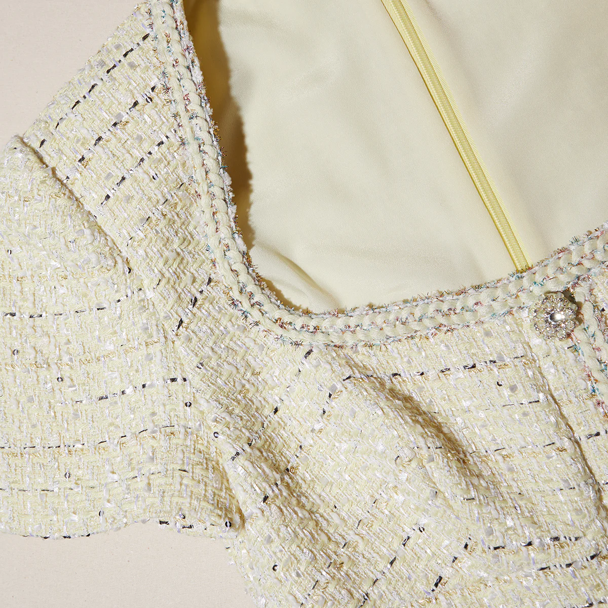 SP Yellow Boucle Mini Dress | Jacket | Set