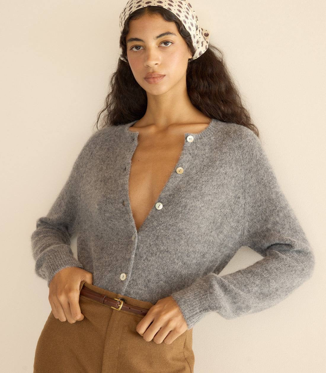5 Colors! DN Petra Alpaca-Wool Blend Long Sleeved Cardigan
