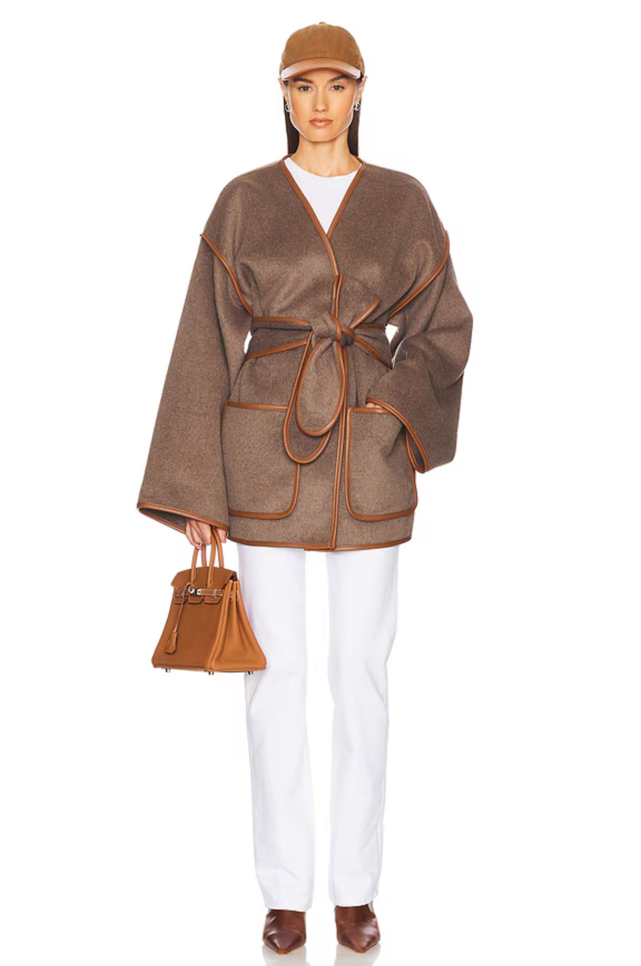 HS Wool-Blend Blanket Short Coat
