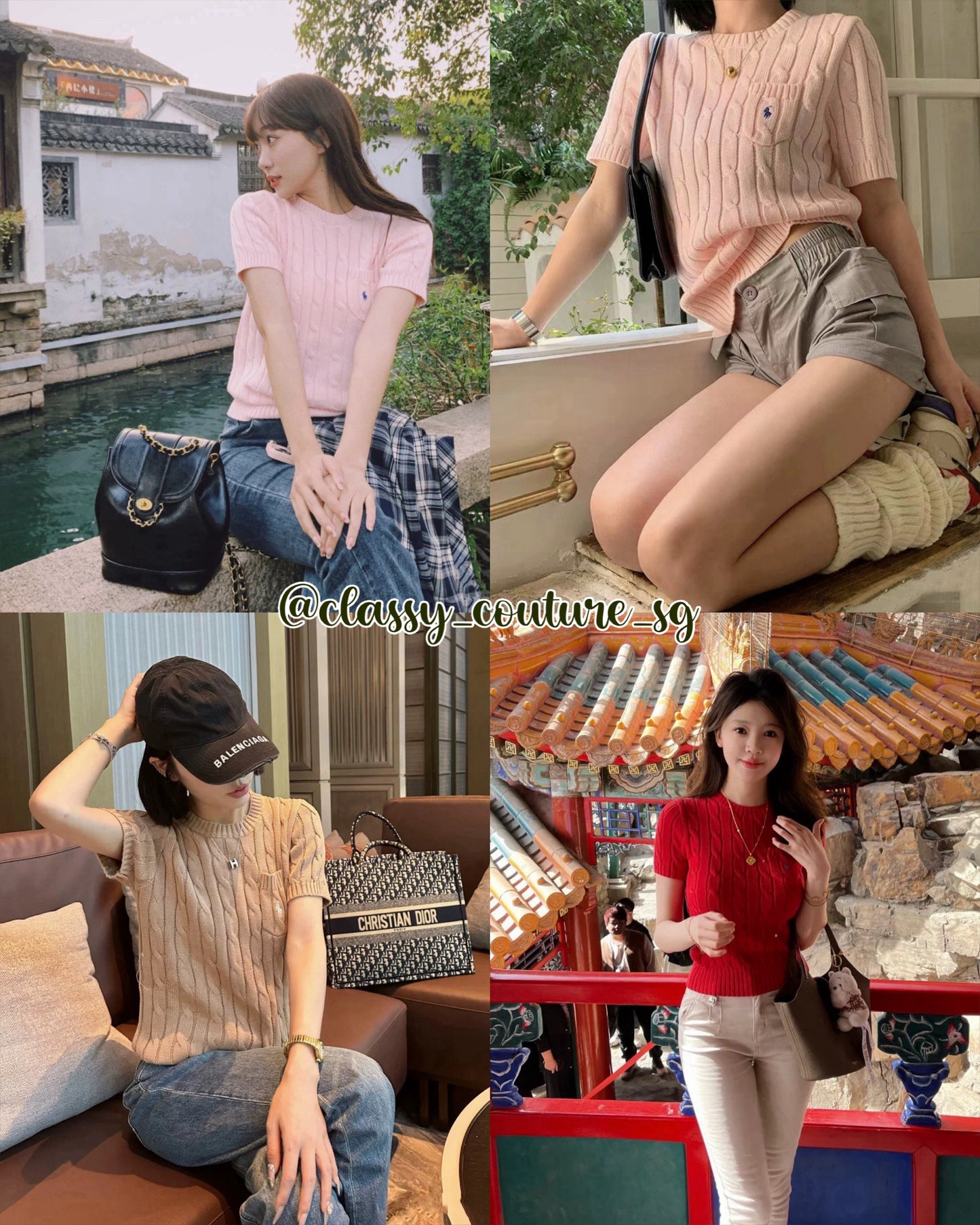 (PART 1/2) RL Cable Knit Short Sleeve Jumper | Crew Neck Shirt with Pocket