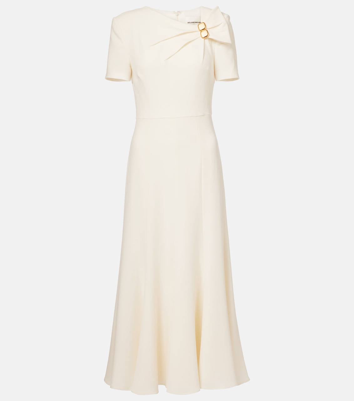 RM Bow Drape Light Cady Midi Dress