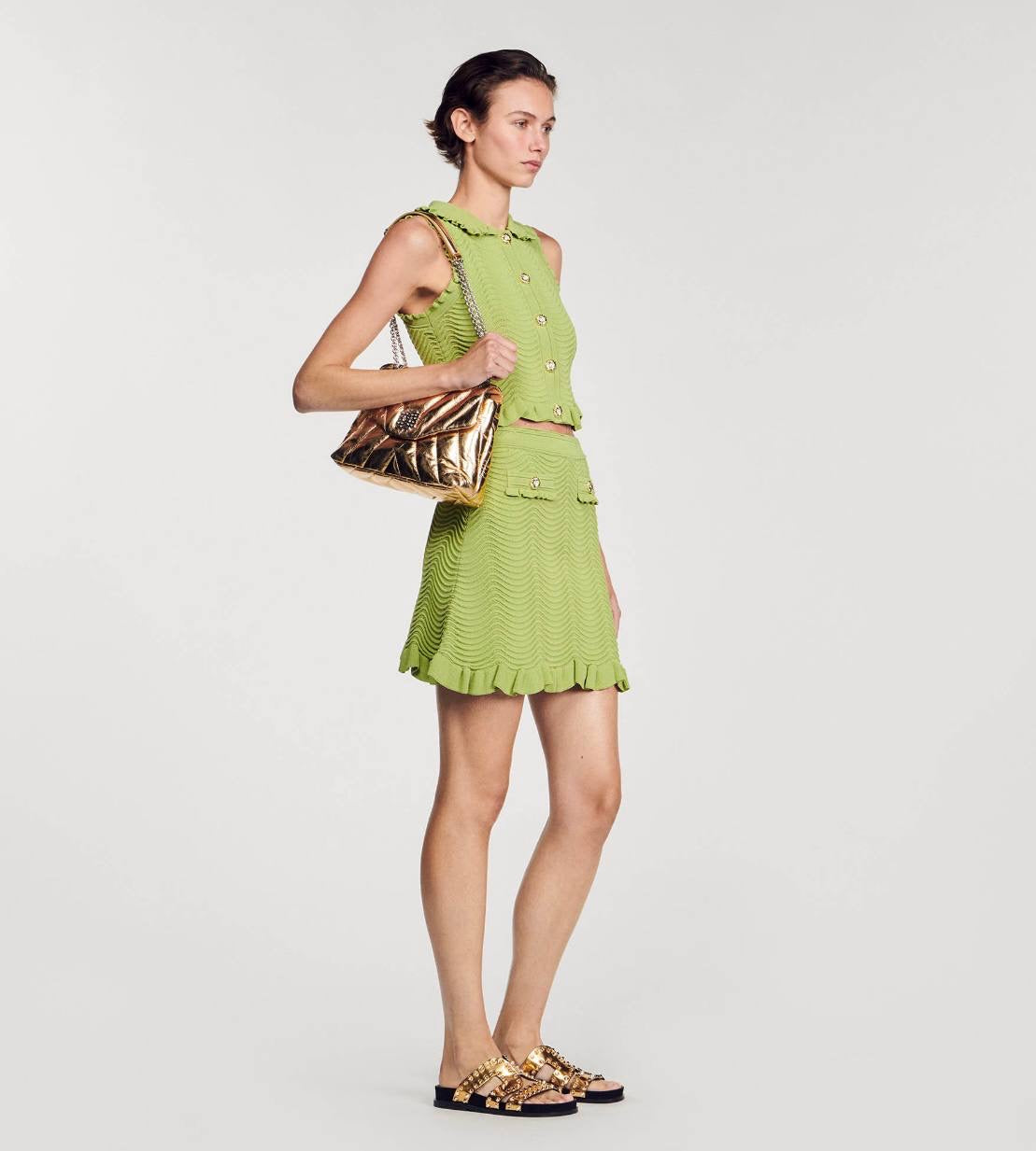 SD Lina Sleeveless Knit Top | Alina Short Knitted Skirt | Set