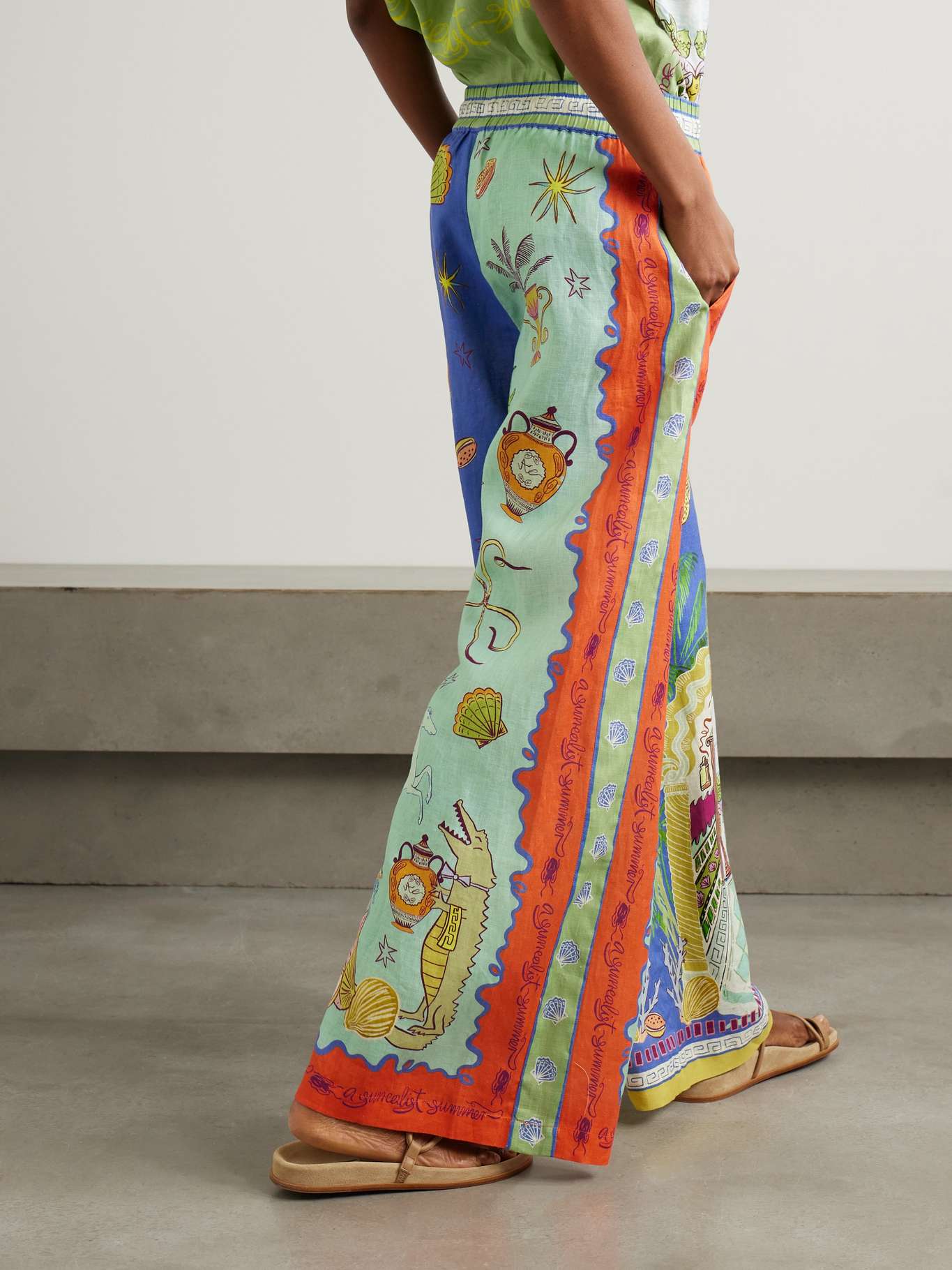 ALM Surrealist Summer Linen Shirt | Pants | Set