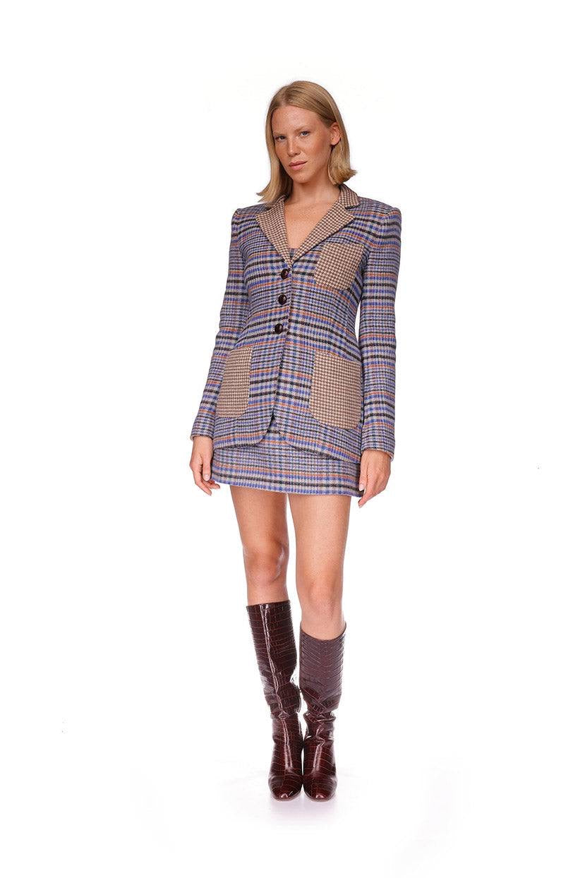 CC Ross Wool Blazer in Blue Sugar Almond