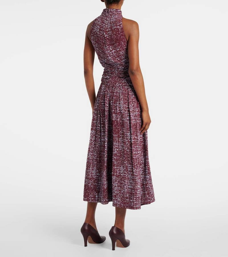 PS Lola Twist Front High Neck Sleeveless Vicose Crepe Midi Dresss