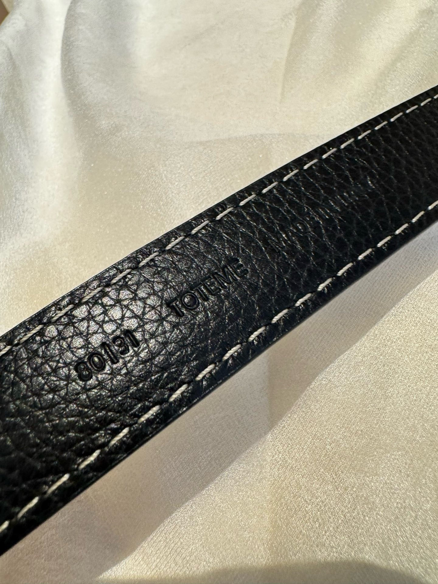 Tot Slim grained-leather trouser belt