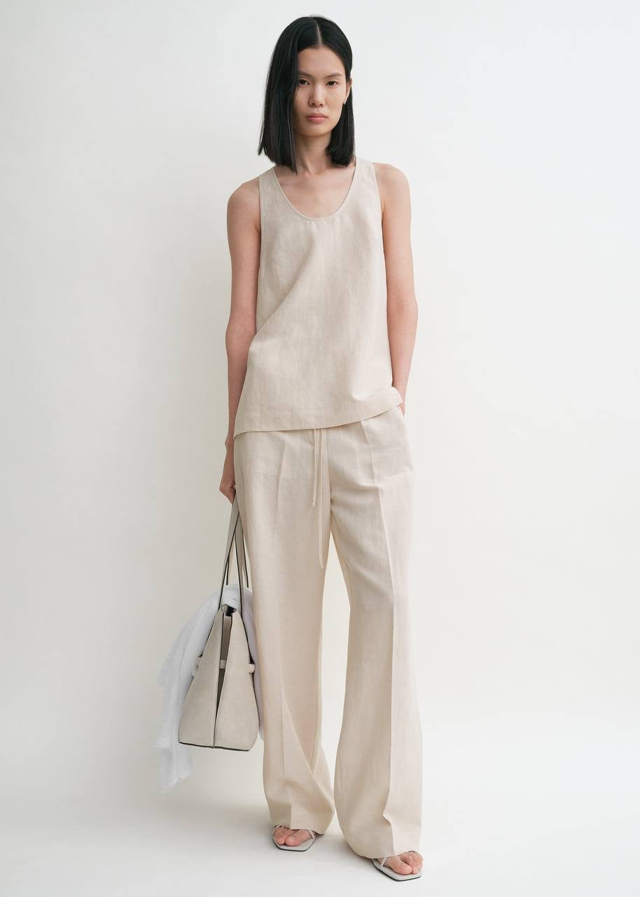 Tot Fluid Long Sleeve Shirt | Tank Top | Drawstring Trousers | Lyocell-Linen Set