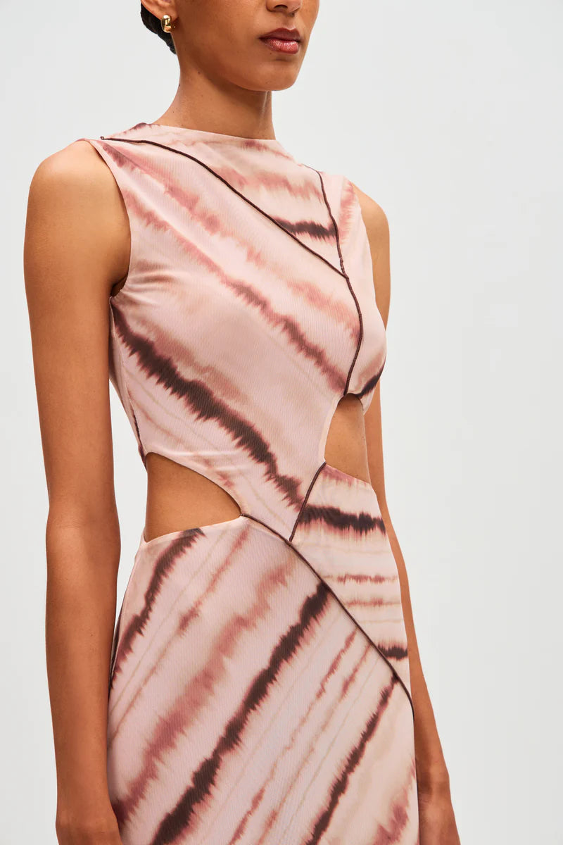 MS Salli Mesh Cut Out Maxi Dress