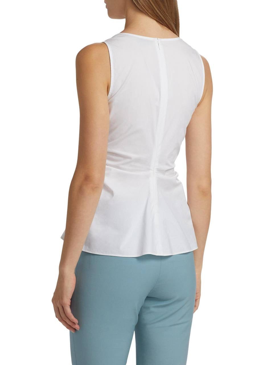 VB Aiden Ruched V-Neck Cotton Top