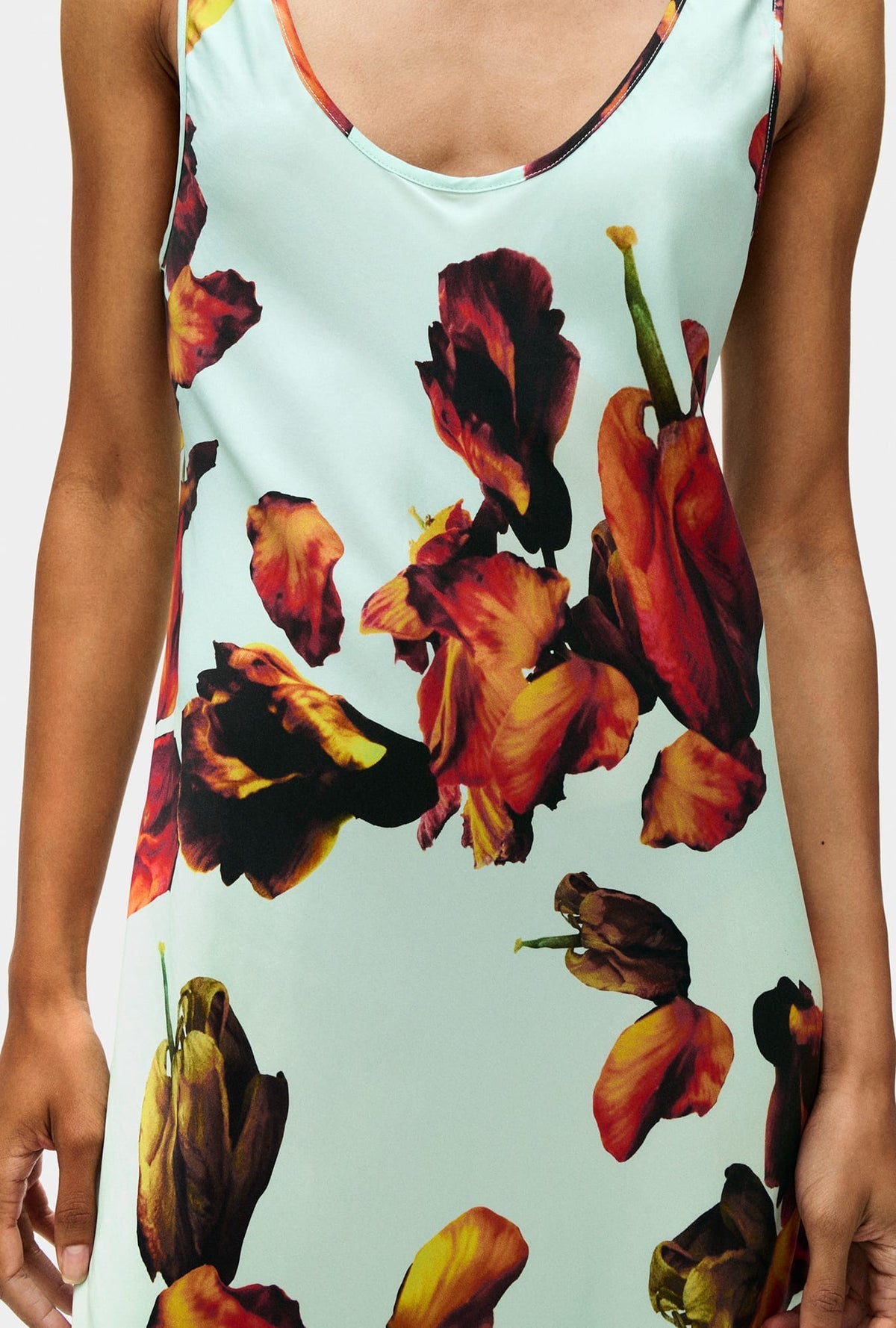 SL Scoop Neck Silk Midi Dress: Aster | Phosphate | Bespoke White | Tulipa Dew | Tulipa Black