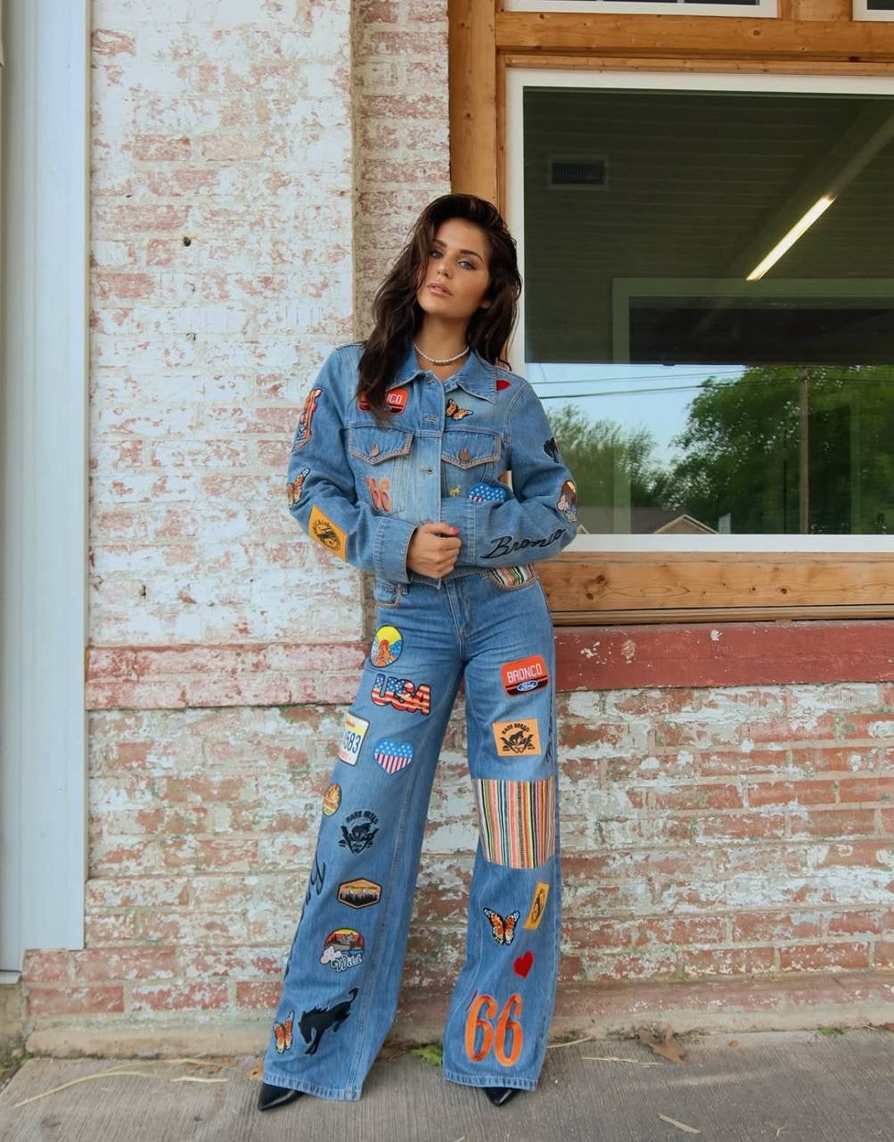 AO x Bronco Jeff Denim Jacket | Trish Low Rise Jeans | Set