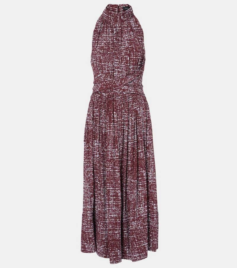 PS Lola Twist Front High Neck Sleeveless Vicose Crepe Midi Dresss