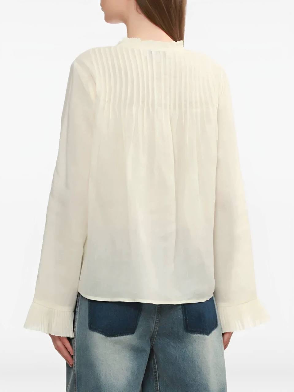 SE Thalia Pearl-Embellished Blouse