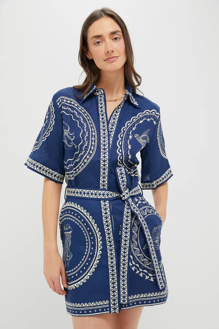 ALM Oceane Linen Shirtdress Mini Dress