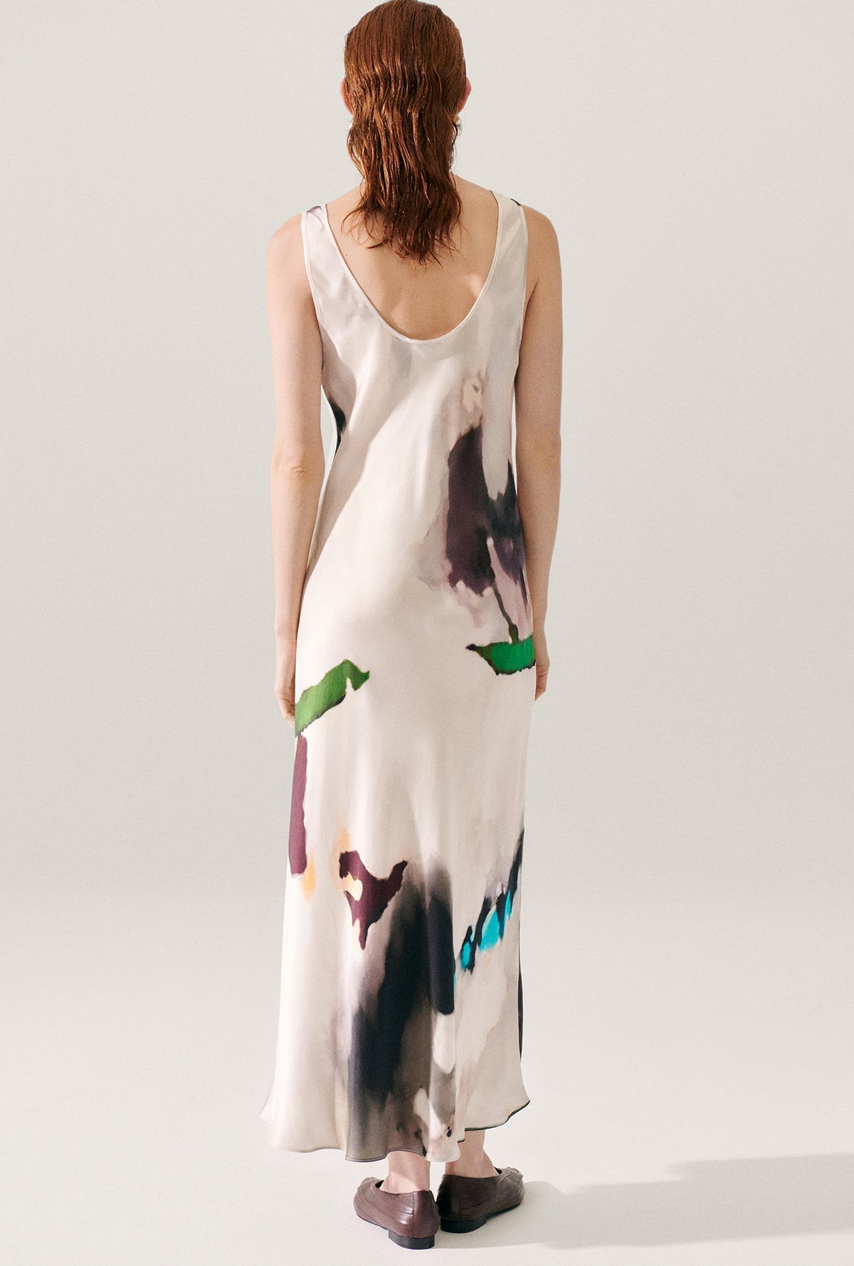 SL Scoop Neck Silk Midi Dress: Aster | Phosphate | Bespoke White | Tulipa Dew | Tulipa Black