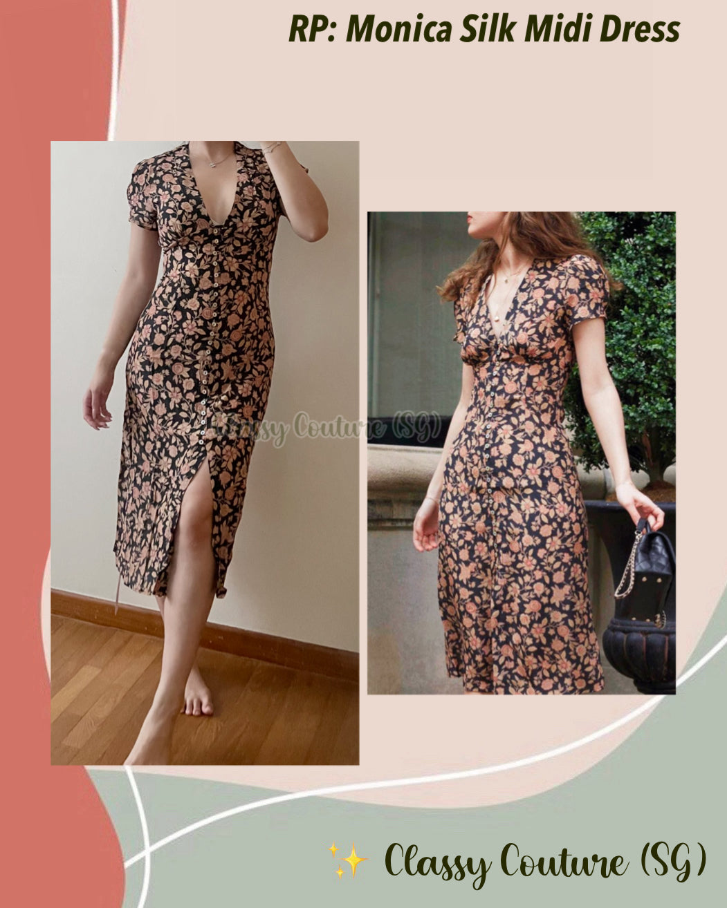 RP Monica Silk Midi Dress