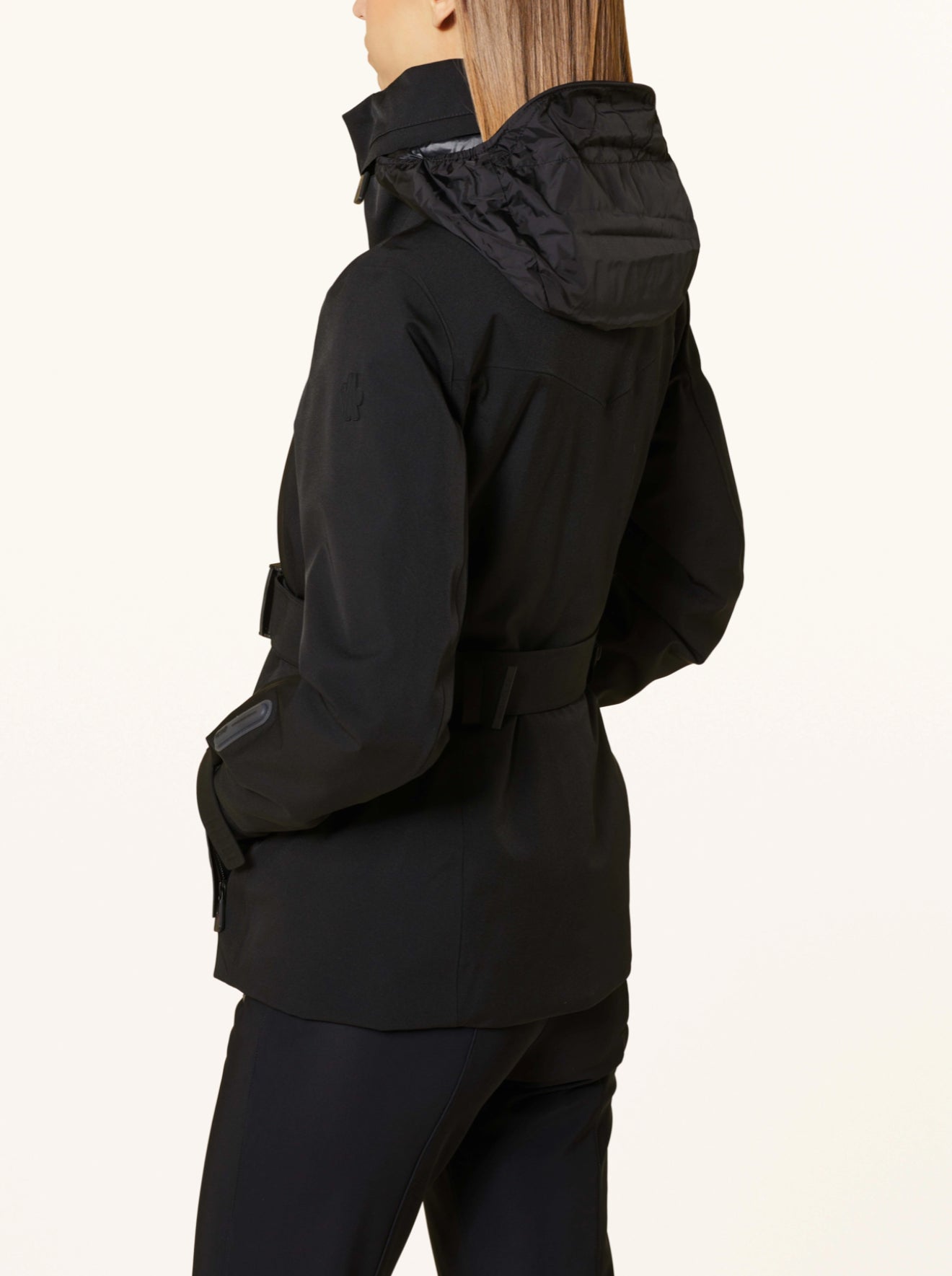 MC Hainet Belted Ski Jacket in Black & Blue