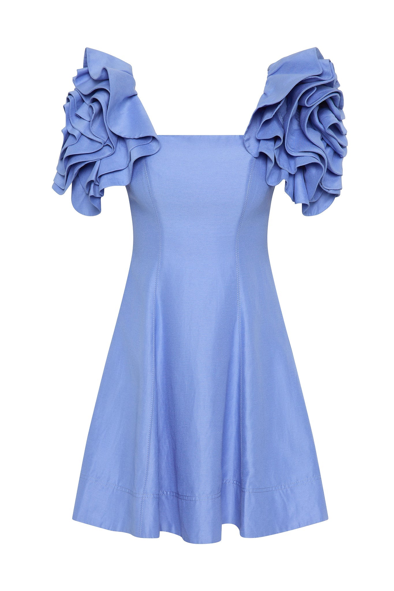 AJ Twyla Linen-Viscose Mini Dress