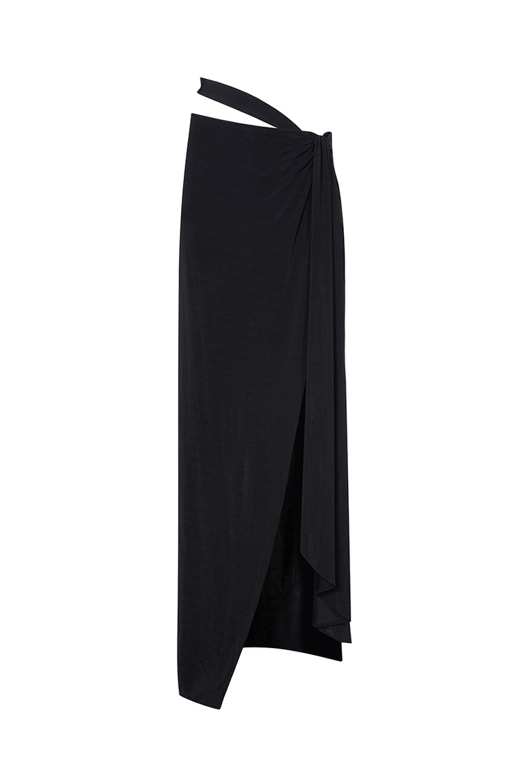 RB Onyx Halter Top | Vittoria Black Maxi Skirt | Set