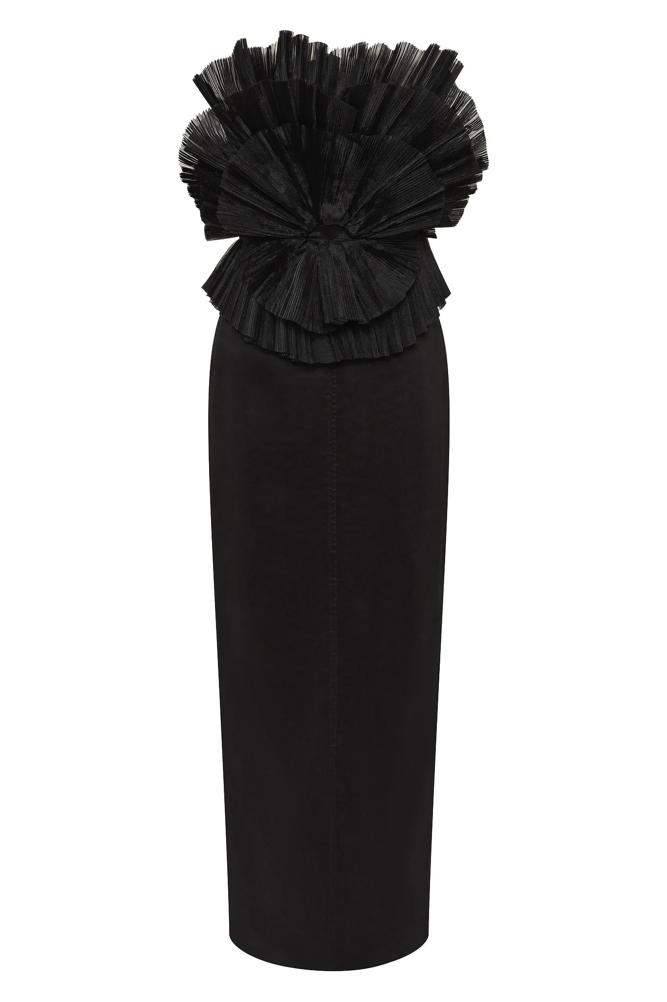 AJ Kira Strapless Linen-Viscose Midi Dress