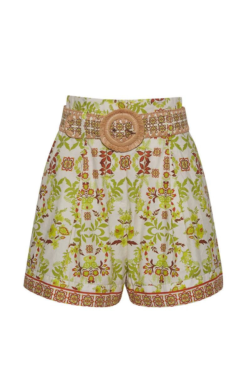CC Palmer Belted Cotton / Linen Shorts