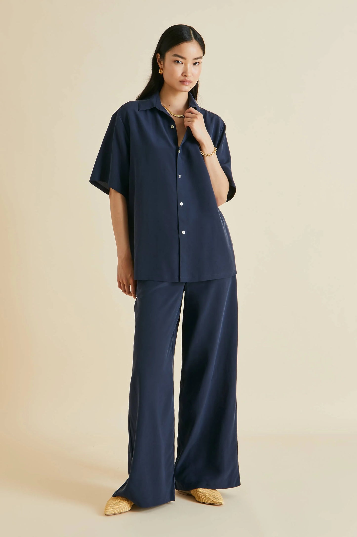 OVH Alabama Silk Crepe De Chine Pyjamas Top & Pants Set