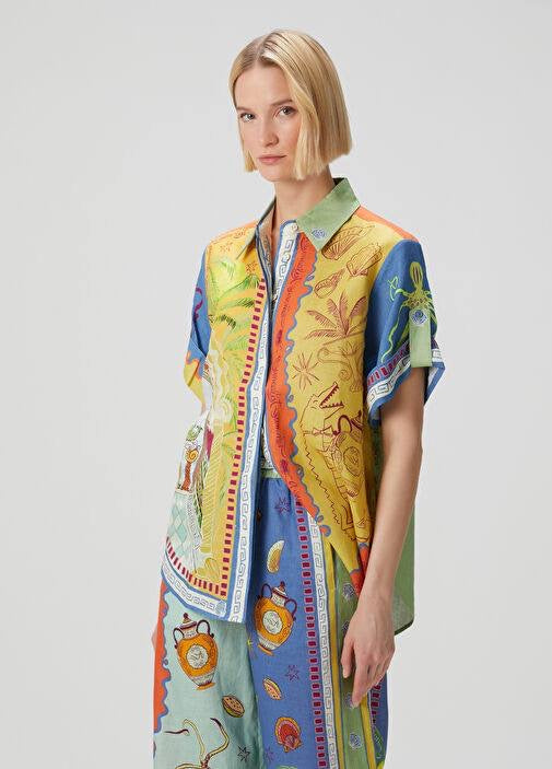 ALM Surrealist Summer Linen Shirt | Pants | Set