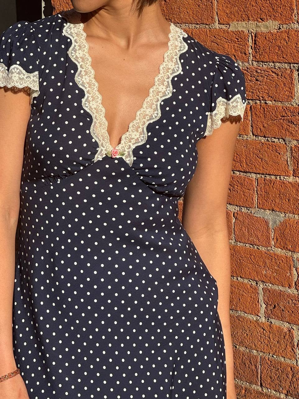 RX Cely Cap-Sleeve V-Neck Viscose Mini Dress