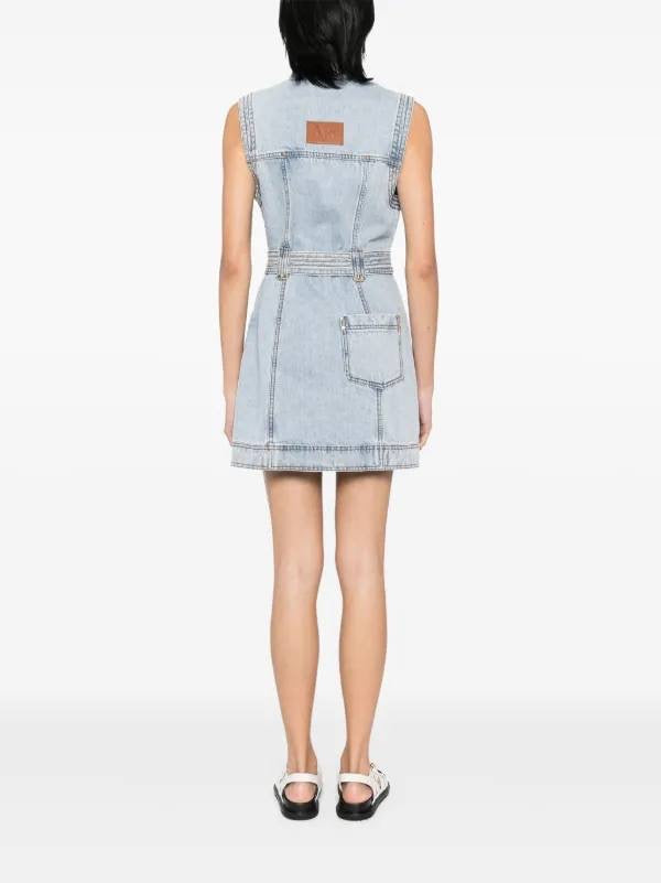 AJ Ray Denim Mini | Midi Dress