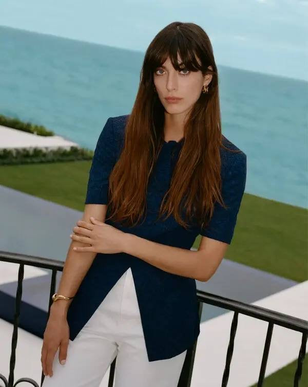 VB Bodie Jacket Top | Dell Pants | Navy Jacquard Set