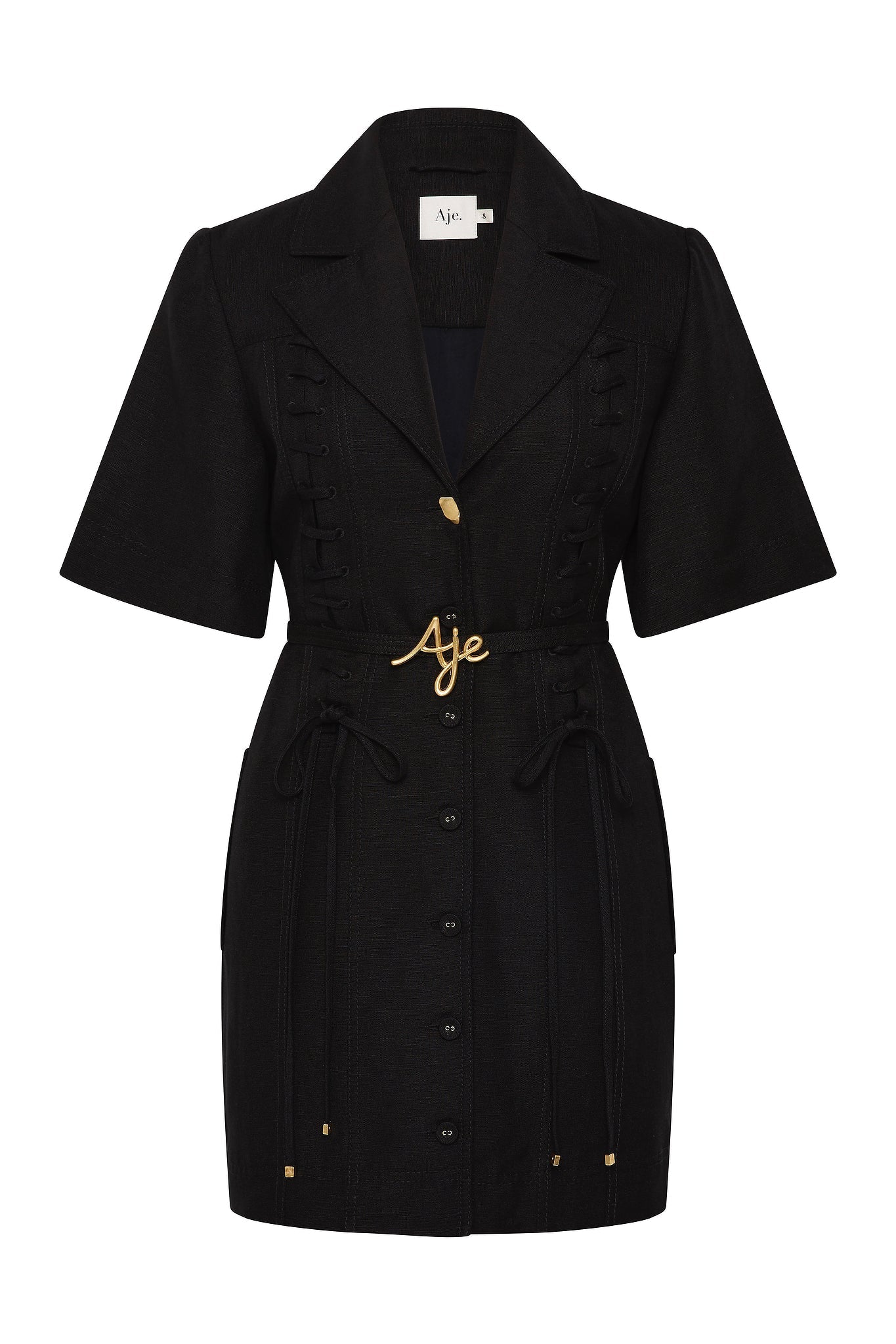 AJ Morgan & Ana Linen-Blend Mini Dress