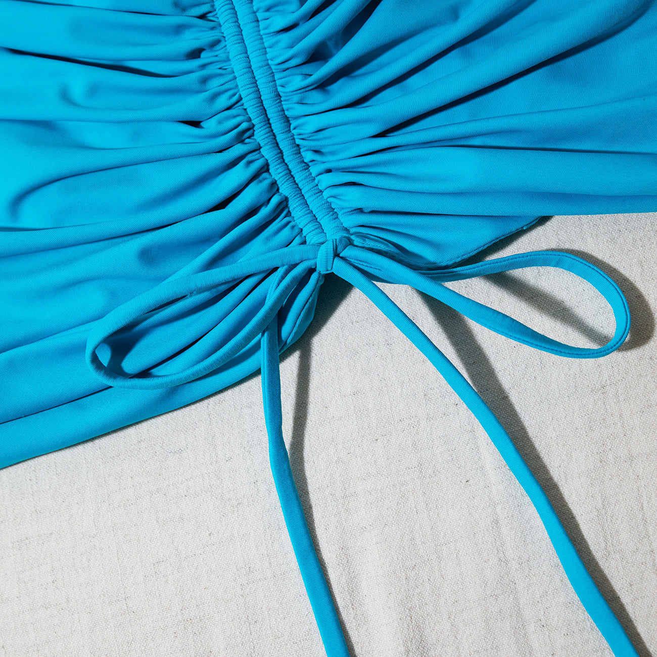 SP Blue Jersey Ruched Mini Dress