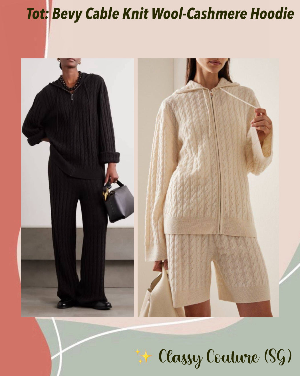 Tot Bevy Cable Knit Wool-Cashmere Hoodie Jacket