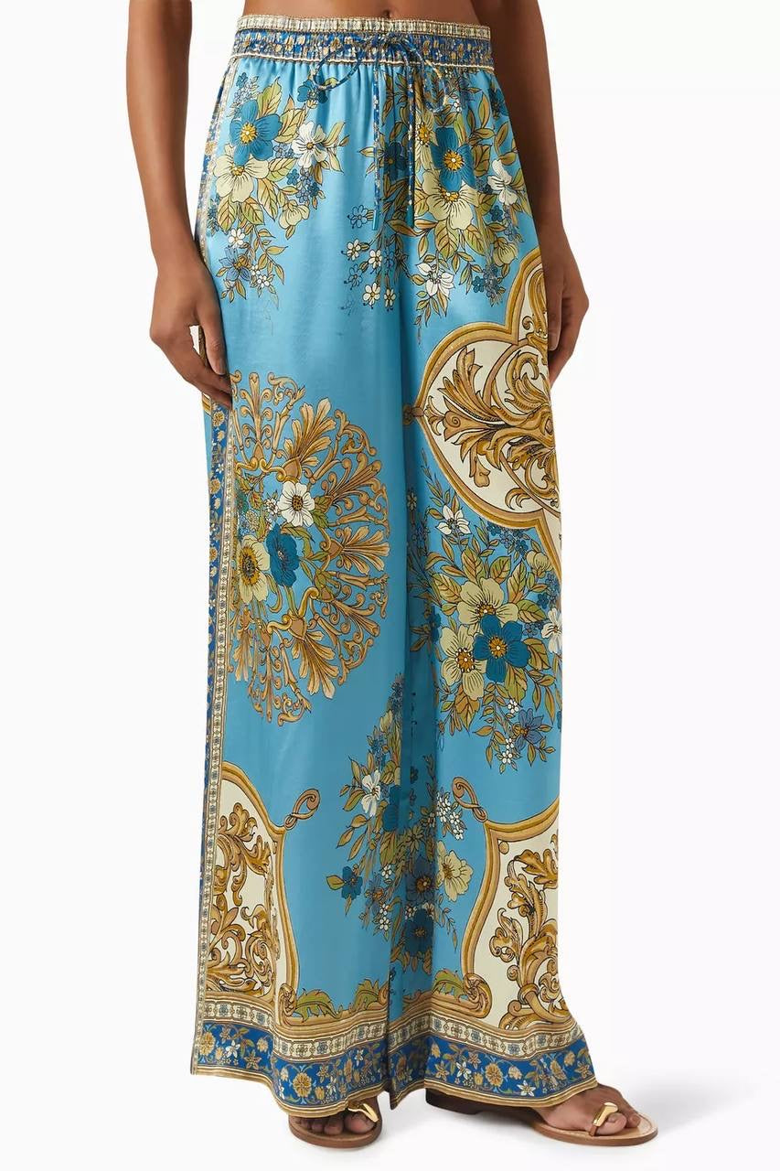 ALM Cassie Printed Silk Shirt | Pants | Set