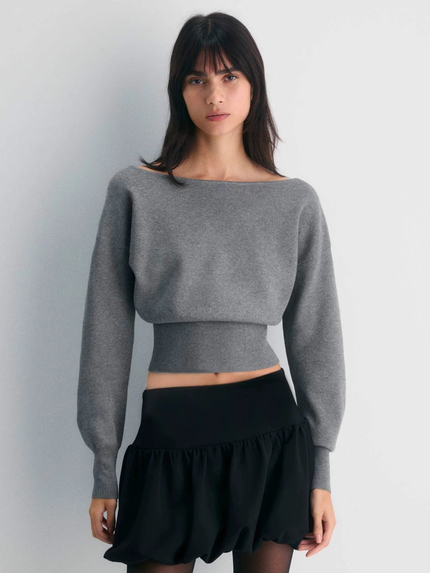 4 Colors! ARZ Crescendo Boat Neck Viscose-blend Wonder Yarn Ribbed Knit Sweater