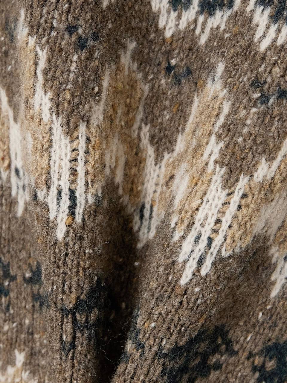 ATZ Cecie Fair Isle Wool-Blend Mock Neck Sweater Pullover