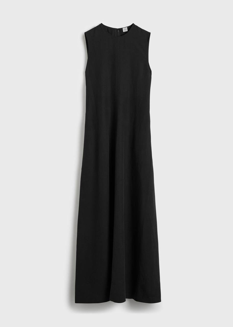 Tot Fluid Summer Lyocell-Linen Midi Dress