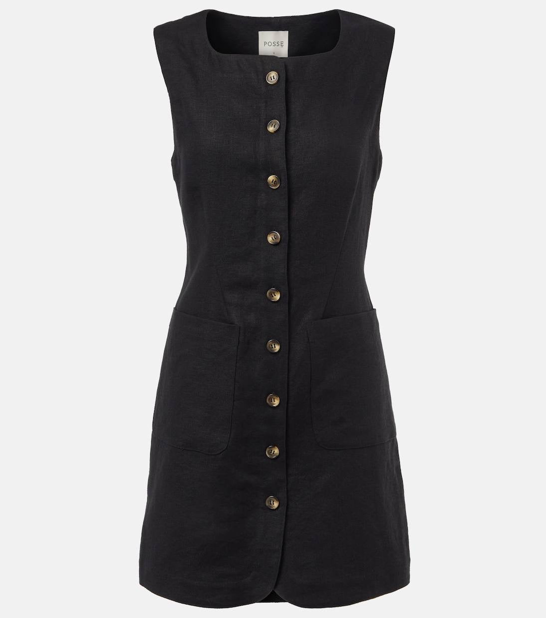 PSE Emma Button Down Linen Mini Dress