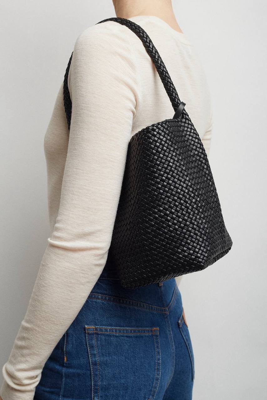 TR N/S Small Woven Lamb Leather Park Tote Bag