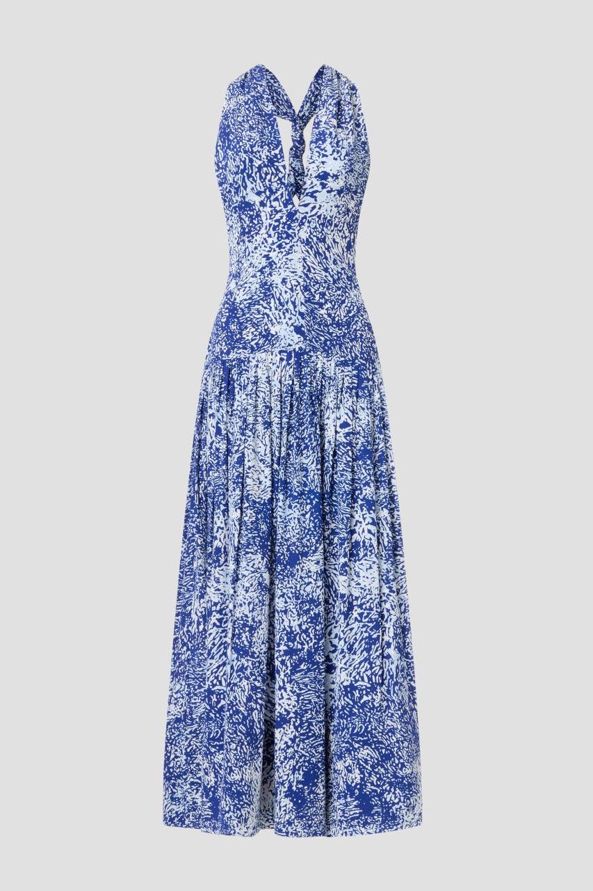 PS Simone V-Neck Twist Back Viscose Printed Maxi Dress